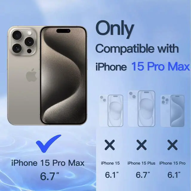 Alt view image 3 of 7 - Privacy Screen Protector for iPhone 15 Pro Max 6.7-Inch, Anti-Spy Tempered Glass Film with Easy Installation Tool, 2-Pack