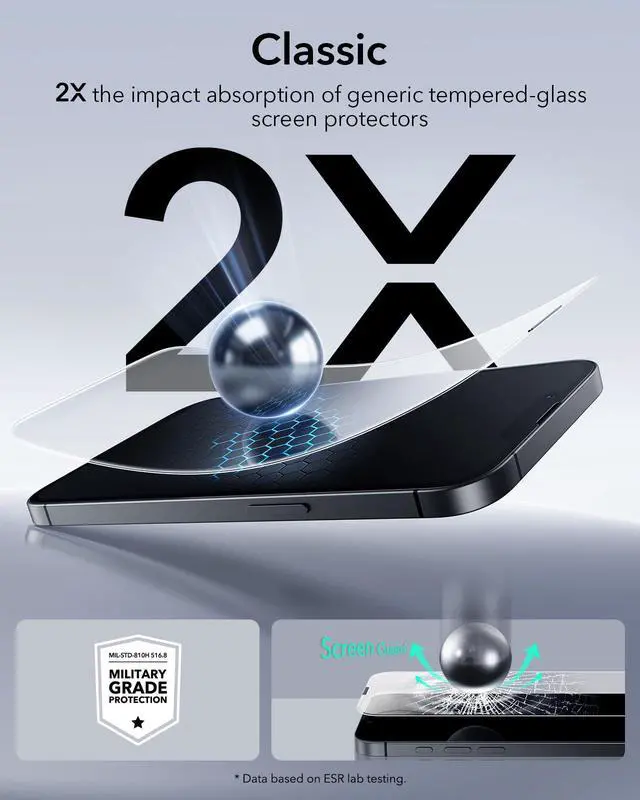 Alt view image 4 of 7 - 3 Pack for iPhone 17e/iPhone 16e/iPhone 14/iPhone 13/13 Pro Screen Protector, Military Grade Shatterproof, 9H Hardness, Full Coverage Tempered Glass with UltraFit Tray