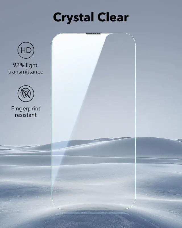 Alt view image 7 of 7 - 3 Pack for iPhone 17e/iPhone 16e/iPhone 14/iPhone 13/13 Pro Screen Protector, Military Grade Shatterproof, 9H Hardness, Full Coverage Tempered Glass with UltraFit Tray