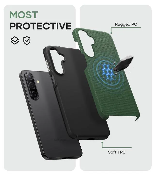 Alt view image 5 of 7 - for Samsung Galaxy A17 Phone Case with Screen Protector, Green