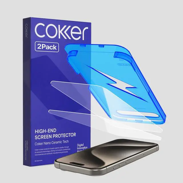 Main image of 2PACK Tempered Glass Screen Protector Designed for iPhone 15 Pro, Rounded Edge, 9H Hardness Shatterproof, Anti-Scratch, Anti-Fingerprint, Touch Sensitive, Easy Installation