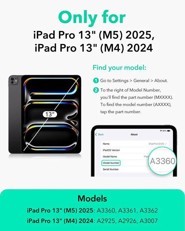 Alt view image 2 of 7 - 2 Pack Armorite Screen Protector for iPad Pro 13 Inch M5/M4 (2025/2024), Military Grade Protection, 9H Hardness Tempered Glass Film with UltraFit Tray, HD Clarity, Dust and Bubble Free