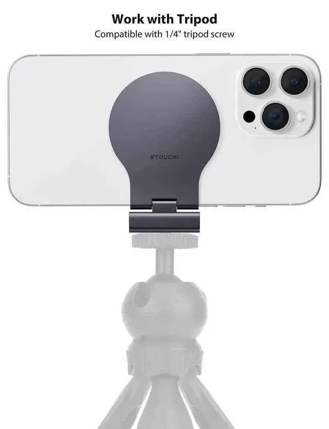 Alt view image 6 of 7 - Continuity Camera Mount for Desktop Monitor, iMac Compatible iPhone Webcam Mount with Mag-Safe for Mac Desktops and Displays, Apple TV 4K
