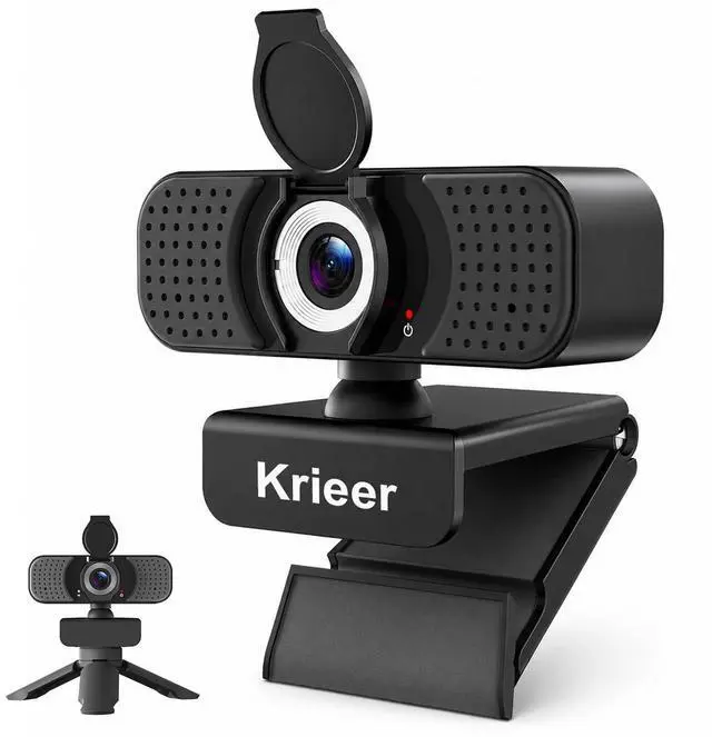 Main image of 1080P Webcam with Microphone, USB Camera for PC and Laptop, Privacy Cover