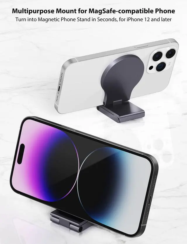 Alt view image 7 of 7 - Continuity Camera Mount for Desktop Monitor, iMac Compatible iPhone Webcam Mount with Mag-Safe for Mac Desktops and Displays, Apple TV 4K