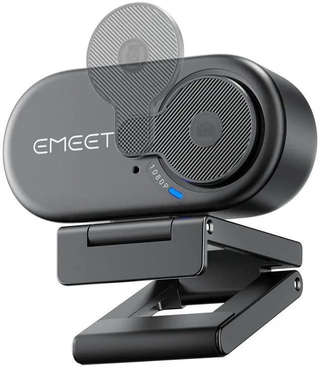 Main image of C100 1080P Webcam for PC, Built-in Mic, Rotating Privacy Cover, Portable Metal Clip, Computer Camera for Home Office, Meetings, Learning, Streaming, External Webcam for Desktop, Laptop, PC USB-A