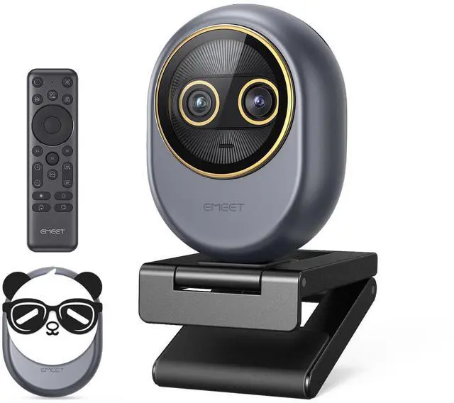 Main image of Piko Dual-Camera 4K Webcam for Streaming, Wide-Angle & Telephoto Cameras, Max 11X Hybrid Zoom, 0.2s Autofocus, Remote Control, 3 Mics, Panda Privacy Cover, USB C-C&C-A, for Streaming/Work/Study