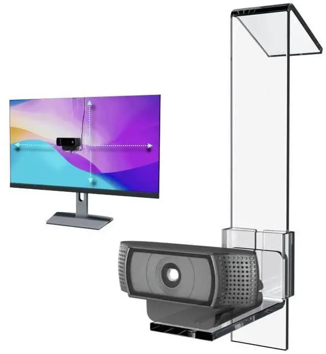 Main image of Pro V2 | Center Screen/Middle Screen Webcam Mount | Position Any Webcam (Not Included) Anywhere/Any Screen (Laptops-32) | Tripod gooseneck teleprompter Alternative for Eye Contact Audience