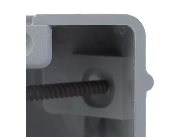 Alt view image 2 of 7 - Electrical Box for Lighting Fixture, 50lb Ceiling Fan and 75lb Light Fixture Support, 22.5Cu with Depth Adjustment, 1 Gang, Gray, MSB22+