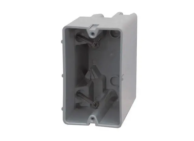 Alt view image 4 of 7 - Electrical Box for Lighting Fixture, 50lb Ceiling Fan and 75lb Light Fixture Support, 22.5Cu with Depth Adjustment, 1 Gang, Gray, MSB22+