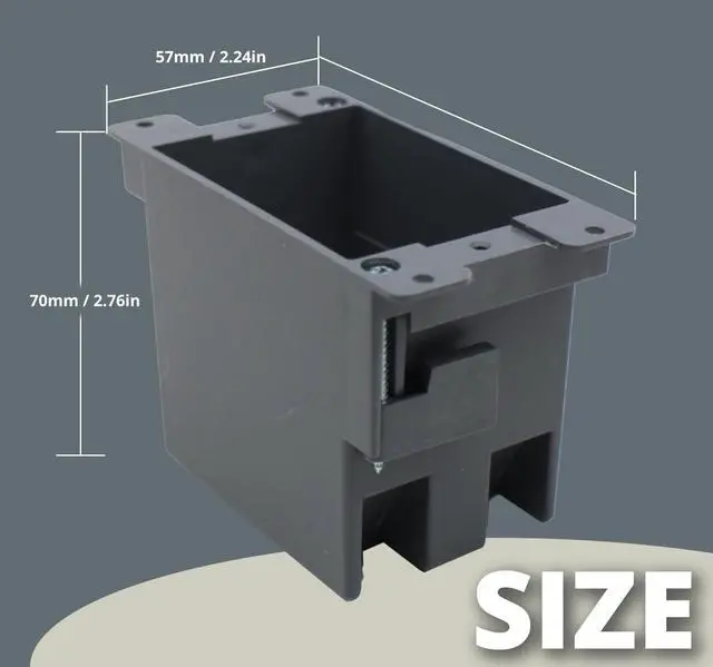 Alt view image 3 of 5 - 1-Gang PVC Old Work Switch/Outlet Electrical Box,14 cu.in.Old Work Electrical Box 1 Gang Extra Deep,ETL,for Home Improvement,Plastic Junction Box for Switches(1 Pack)