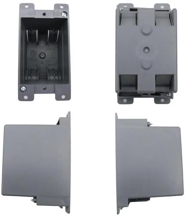 Alt view image 5 of 5 - 1-Gang PVC Old Work Switch/Outlet Electrical Box,14 cu.in.Old Work Electrical Box 1 Gang Extra Deep,ETL,for Home Improvement,Plastic Junction Box for Switches(1 Pack)