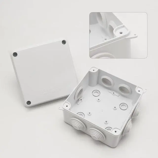 Alt view image 3 of 7 - Electrical Junction Box Dustproof PP Plastic Project Enclosure for Electronics Junction Box Size 3.9 x 3.9 x 2.8 inch