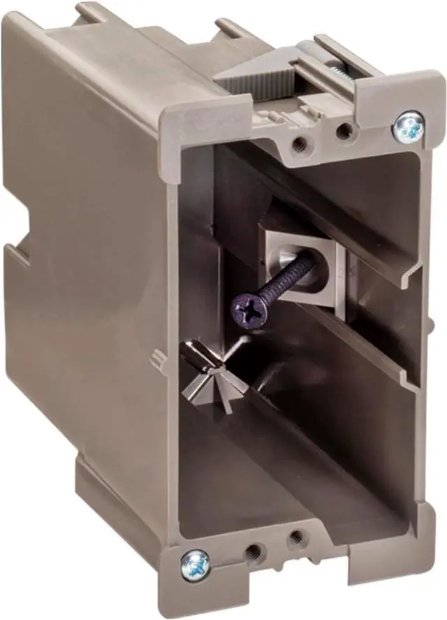 Alt view image 2 of 6 - SmarToggle Single Gang Retrofit Wall Box Old Work Electrical Box for Stud or No-Stud Mount | 1-1/2" Toggle Depth | Smart Device, Outlet, or Switch PC Wall Box | Rated 50 lbs Load