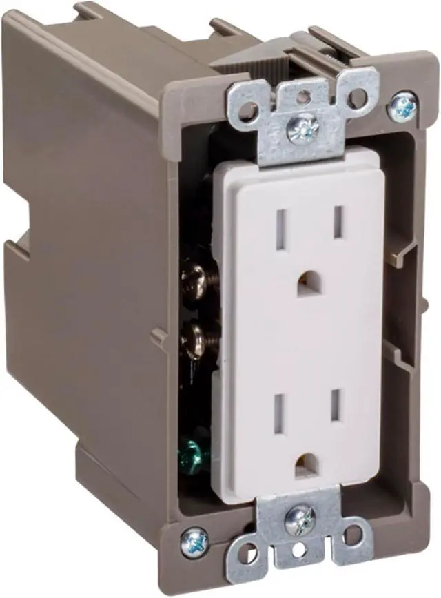 Alt view image 5 of 6 - SmarToggle Single Gang Retrofit Wall Box Old Work Electrical Box for Stud or No-Stud Mount | 1-1/2" Toggle Depth | Smart Device, Outlet, or Switch PC Wall Box | Rated 50 lbs Load