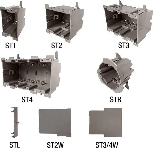 Alt view image 6 of 6 - SmarToggle Single Gang Retrofit Wall Box Old Work Electrical Box for Stud or No-Stud Mount | 1-1/2" Toggle Depth | Smart Device, Outlet, or Switch PC Wall Box | Rated 50 lbs Load
