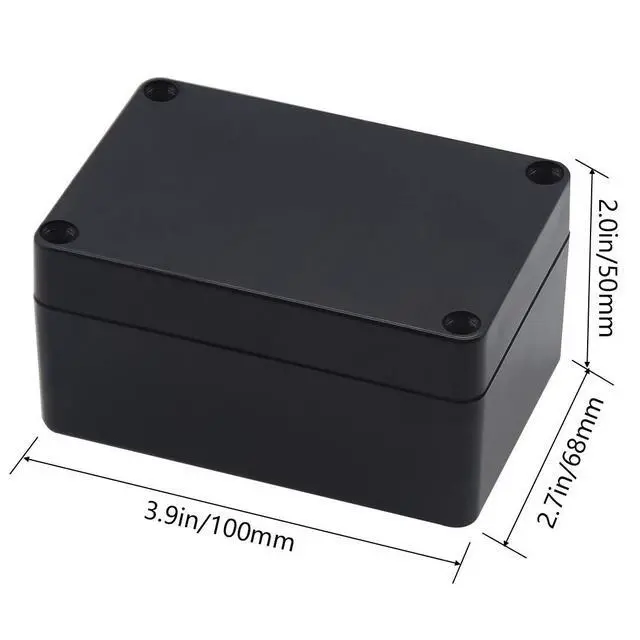 Alt view image 2 of 7 - Junction Box, Project Box IP65 Waterproof Outdoor Box ABS Plastic Electrical Boxes Electronic Enclosure Black 3.94 x 2.68 x 1.97 inch (100X68X50mm) (Pack of 2)