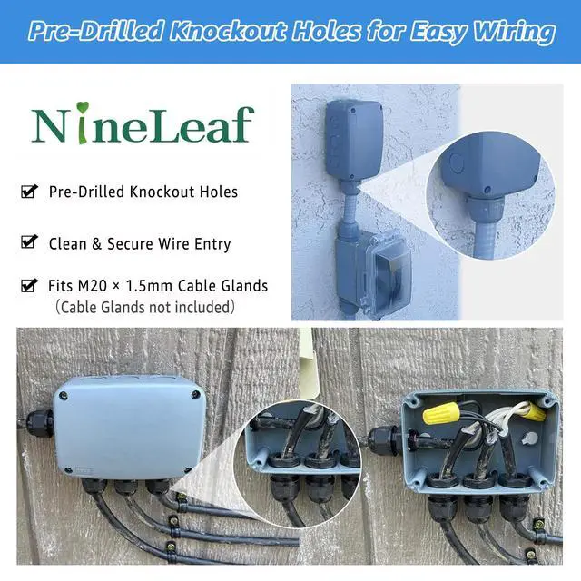 Alt view image 2 of 7 - Outdoor Junction Box, IP66 Weatherproof Electrical Project Boxes
