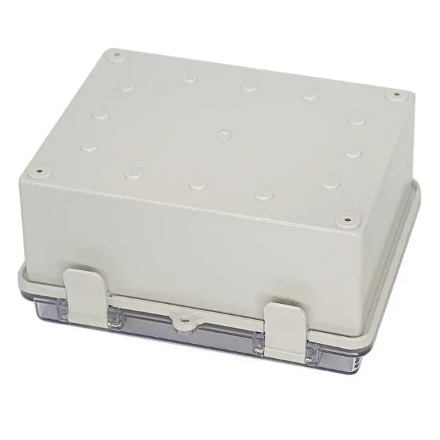 Alt view image 3 of 7 - Junction Box ABS Plastic Dustproof Waterproof IP65 Electrical Boxes Hinged Shell Outdoor Universal Project Enclosure Clear Cover with 2 Cable Glands 8.7 x 6.7 x 4.3 inch (220x170x110 mm)