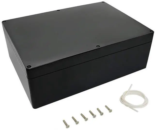 Main image of Project Box ABS Plastic IP65 Waterproof Dustproof Electrical Junction Box Outdoor Enclosure for Electronics Black 11.41" x 8.26" x 3.93" (290 x 210 x 100mm)