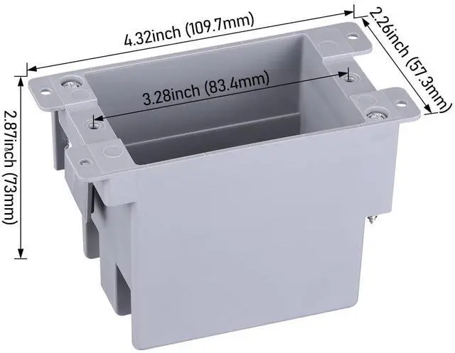 Alt view image 3 of 7 - 12-Pack 14 Cubic Inch Single Gang Old Work Electrical Outlet Box