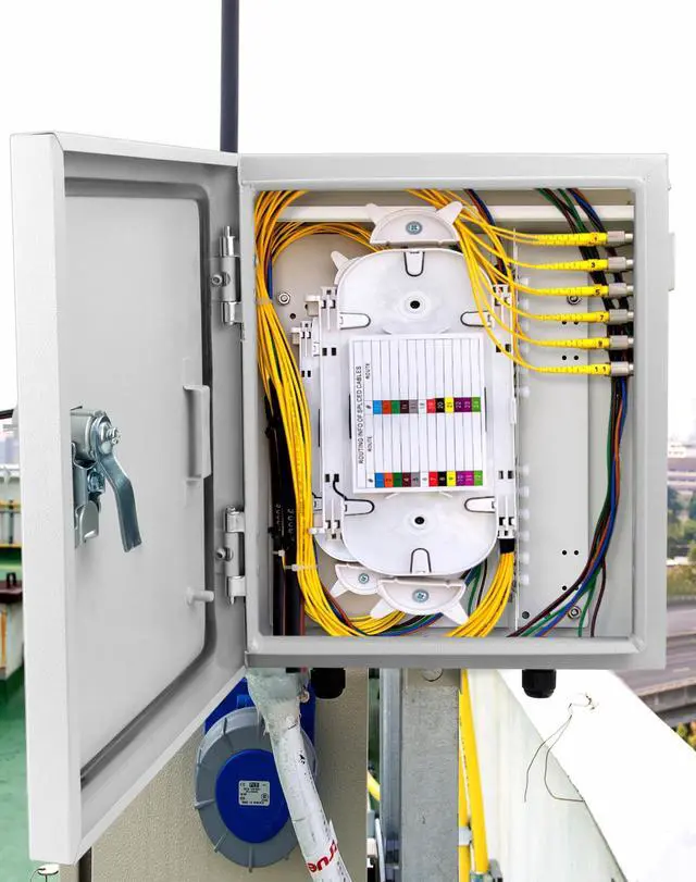 Alt view image 3 of 7 - Heavy-Duty Outdoor Electrical Box, Fiberglass Reinforced Polyester, Steel, 12x10x6 inches with Lock & Keys for Industrial, Mall, Residential Use