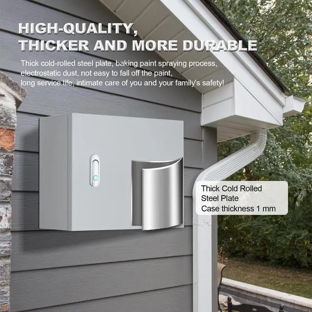 Alt view image 2 of 6 - Metal Electrical Enclosure Box, Indoor&Outdoor Electrical Junction Box, Dustproof and Moisture Proof Metal Electrical Box with Safety LockUniversal Electric Equipment Enclosure Box