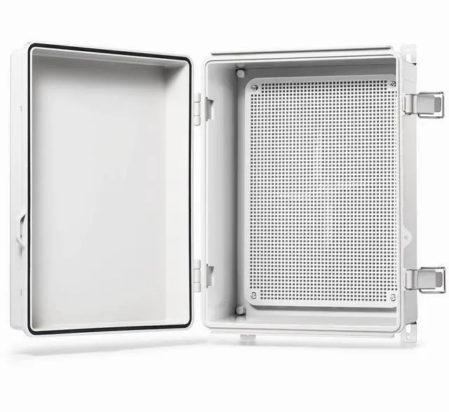 Main image of Outdoor Electrical Box, 14.6"x10.6"x5.9" Waterproof Junction Box IP67 Plastic Enclosure Grey ABS Weatherproof for Projects WiFi Lighting Pump Control