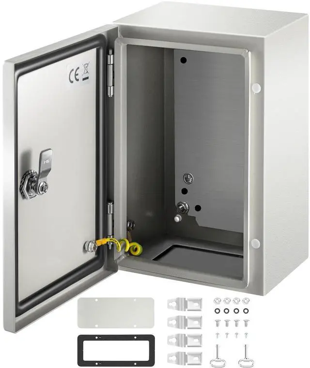 Main image of NEMA Steel Enclosure, 12" x 8" x 6" NEMA 4X Steel Electrical Box,IP66 Waterproof & Dustproof,Outdoor/Indoor Electrical Junction Box,with Mounting Plate