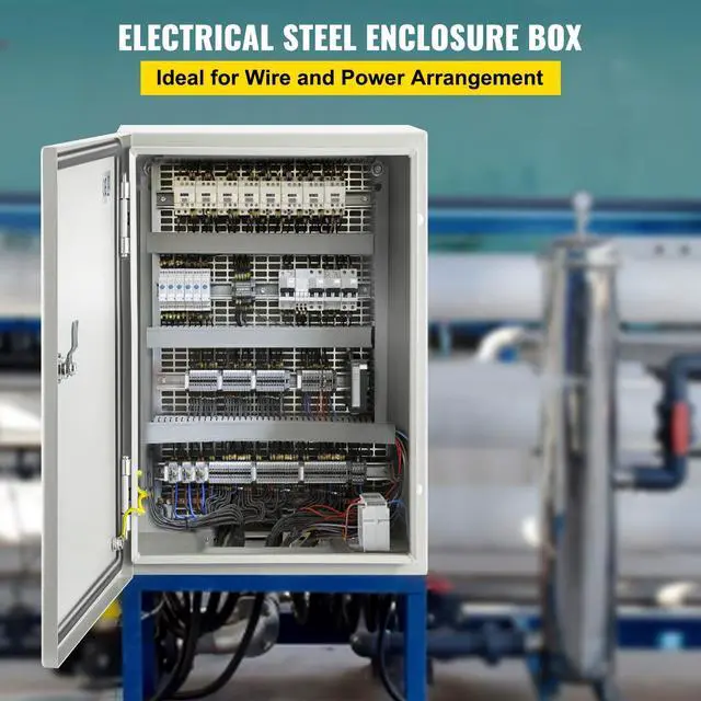 Alt view image 2 of 7 - NEMA Steel Enclosure, 12" x 8" x 6" NEMA 4X Steel Electrical Box,IP66 Waterproof & Dustproof,Outdoor/Indoor Electrical Junction Box,with Mounting Plate