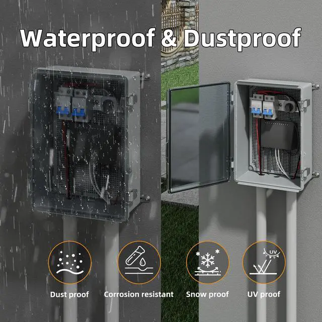 Alt view image 5 of 6 - Clear Electrical Enclosure Box 14x10x6 for WiFi Router
