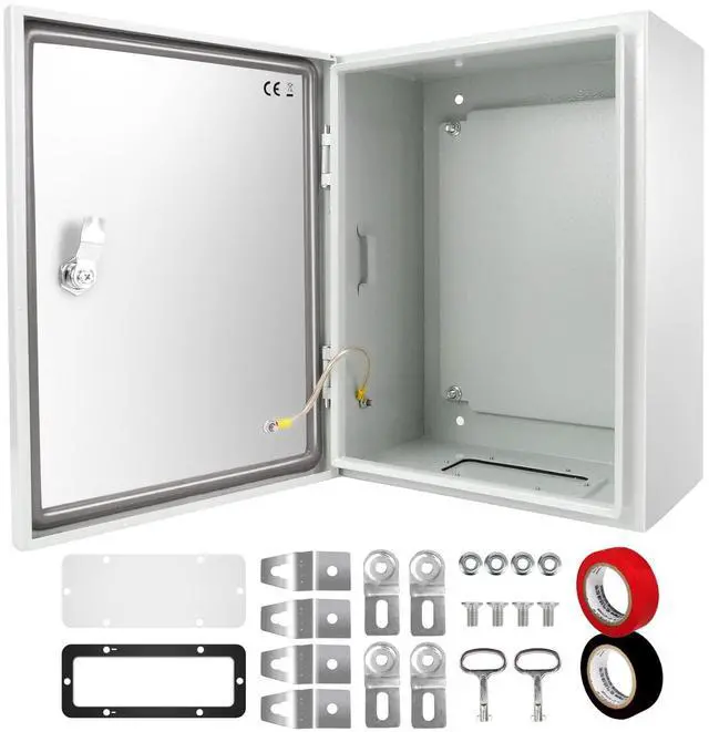 Main image of Outdoor Electrical Box 12 x 12 x 8'' NEMA 4X Enclosure Waterproof Steel Box Electrical Lockable Junction Box Outdoor Electrical Enclosure
