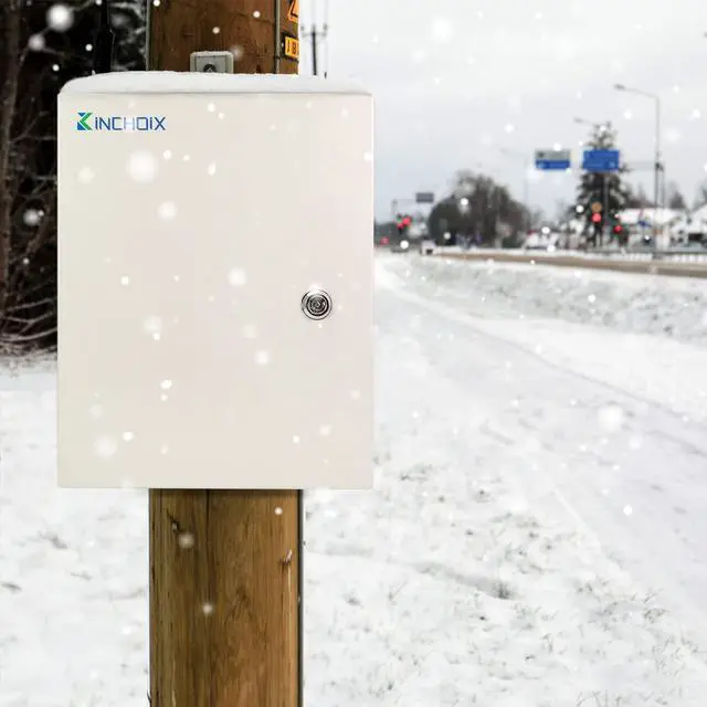 Alt view image 7 of 7 - Outdoor Electrical Box 12 x 12 x 8'' NEMA 4X Enclosure Waterproof Steel Box Electrical Lockable Junction Box Outdoor Electrical Enclosure