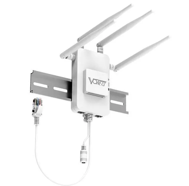 Alt view image 3 of 6 - 1800Mbps WiFi to Ethernet Adapter 5.8GHz Wireless Bridge, 2-Port Gigabit PoE Compatible, WiFi Bridge for 4K Streaming/Gaming/Smart TV, Home/Enterprise Multi-Mode Use