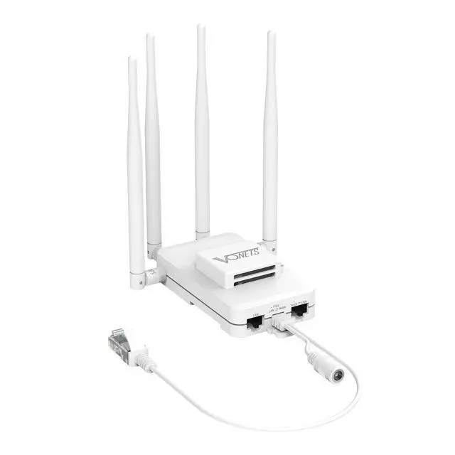 Alt view image 5 of 6 - 1800Mbps WiFi to Ethernet Adapter 5.8GHz Wireless Bridge, 2-Port Gigabit PoE Compatible, WiFi Bridge for 4K Streaming/Gaming/Smart TV, Home/Enterprise Multi-Mode Use