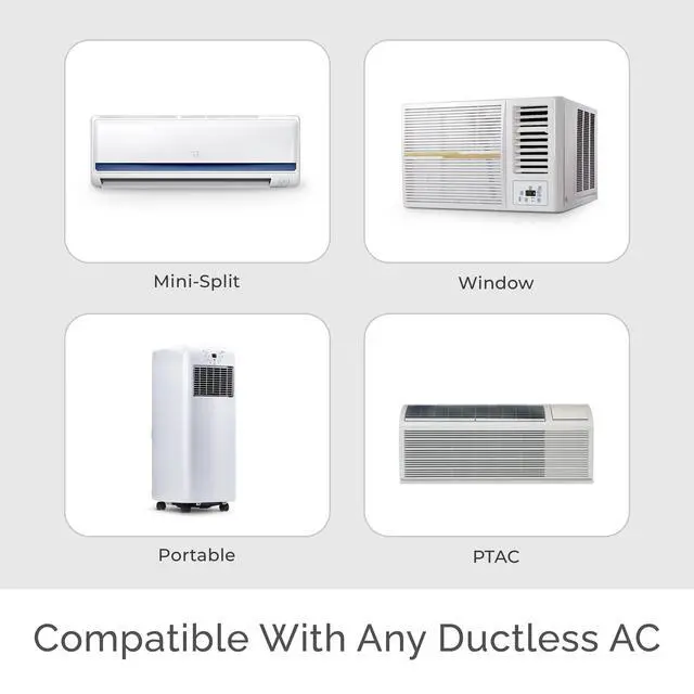 Alt view image 3 of 7 - Breez Eco | Smart AC Controller for Mini Split, Window, Portable ACS | WiFi, Alexa, Google, Siri Shortcuts, SmartThings, IFTTT, Free App, NO Subscriptions | Schedules, Geofencing, Comfy (White)
