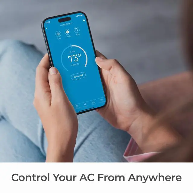 Alt view image 5 of 7 - Breez Eco | Smart AC Controller for Mini Split, Window, Portable ACS | WiFi, Alexa, Google, Siri Shortcuts, SmartThings, IFTTT, Free App, NO Subscriptions | Schedules, Geofencing, Comfy (White)