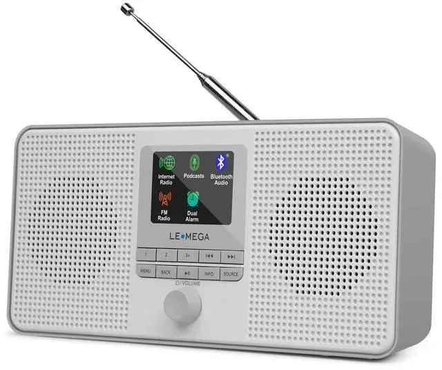 Main image of IR4S Stereo WiFi Internet Radio,FM Digital Radio, Spotify Connect, Bluetooth Speaker, Dual Alarms Clock, 40 Presets, Headphone-Output, Batteries or Mains Powered Gray Finish