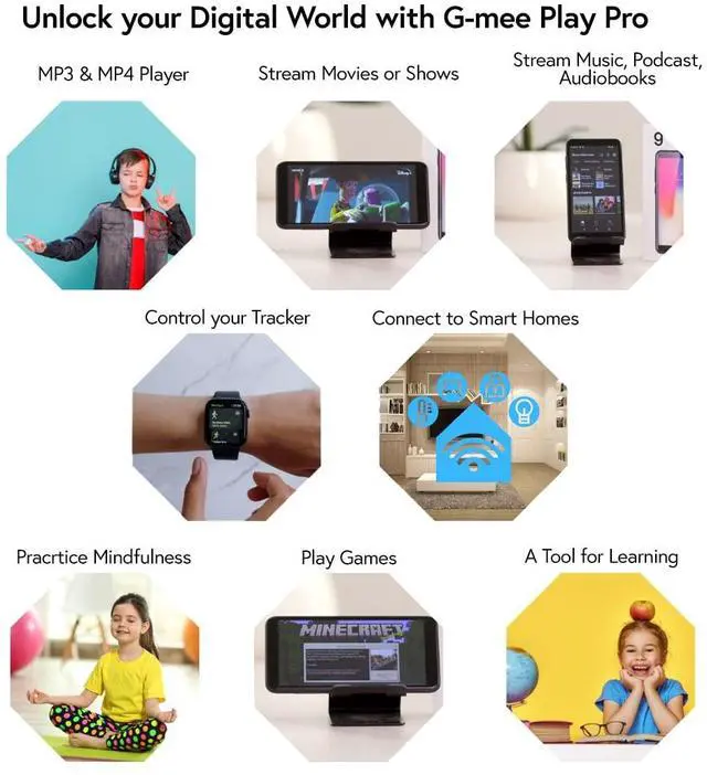 Alt view image 6 of 7 - Play Pro-64GB Android 12 Smartplayer (not a Smartphone), Mp3 Player w/Bluetooth & Wi-Fi, Spotify Music Player/Mp4 Player & More, Kids' Safe Device w/Parental Controls