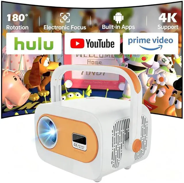 Main image of Mini Projector Built-in Apps, Portable Projector with WiFi and Bluetooth