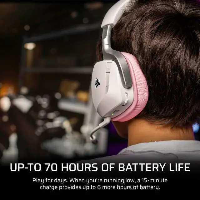 Alt view image 6 of 7 - Void v2 Wireless Gaming Headset with Bluetooth for PC, PS5, PS4, Switch & Mobile Dolby Atmos, Dual Wireless Multiplatform, Long Battery Life, Fast Charging Pink