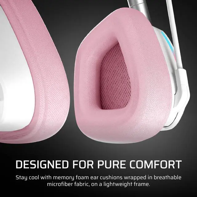 Alt view image 7 of 7 - Void v2 Wireless Gaming Headset with Bluetooth for PC, PS5, PS4, Switch & Mobile Dolby Atmos, Dual Wireless Multiplatform, Long Battery Life, Fast Charging Pink
