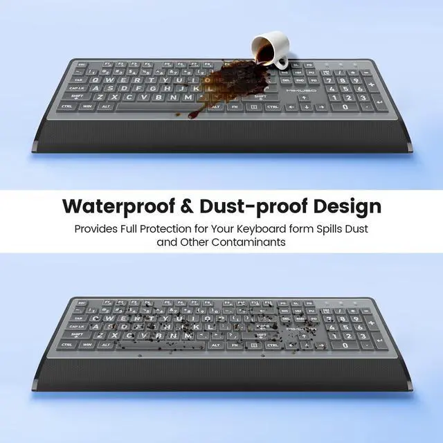 Alt view image 5 of 7 - Large Print Keyboard Mouse Combo for Seniors, Wired 3-in-1 Set