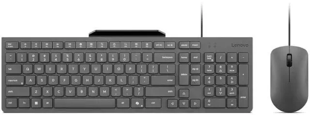 Main image of 310 USB-A Wired Keyboard Mouse Combo, Quiet Keys, Ultra-Slim Gaming Design, Spill-Resistant, Integrated Phone Stand, Compatible w Laptop, PC, Tablet Ergonomic Mouse Mechanical Keyboard USB