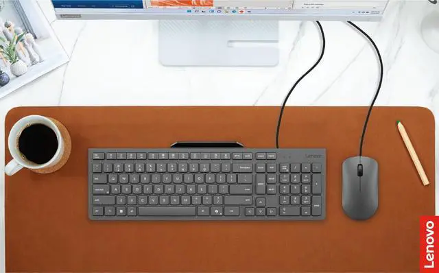 Alt view image 7 of 7 - 310 USB-A Wired Keyboard Mouse Combo, Quiet Keys, Ultra-Slim Gaming Design, Spill-Resistant, Integrated Phone Stand, Compatible w Laptop, PC, Tablet Ergonomic Mouse Mechanical Keyboard USB
