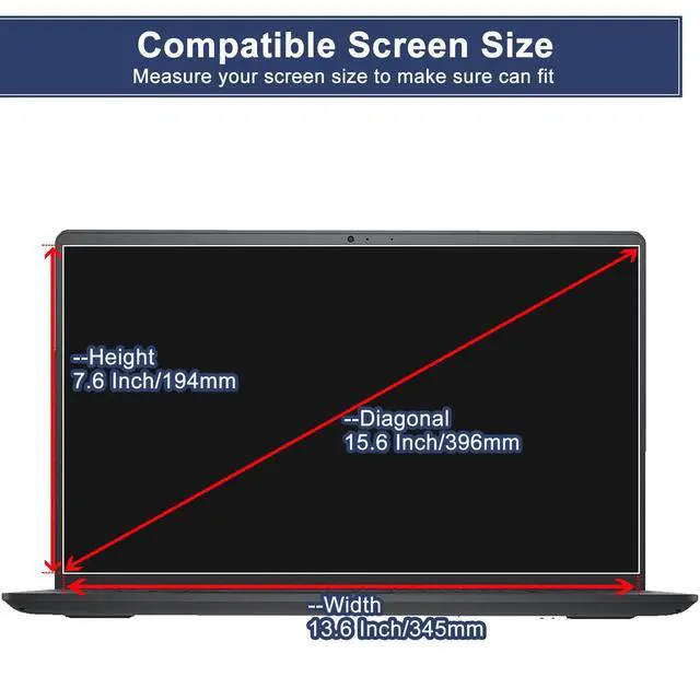 Alt view image 2 of 7 - 15.6" Laptop Screen Protector Blue Light Glare Filter Compatible with 15.6" HP/Dell/ASUS/Samsung/Lenovo/Acer/MSI/Razer Blade/LG Gram/SGIN 15.6 inch 16:9 Aspect Laptop, Eye Protection Blue Light Filter