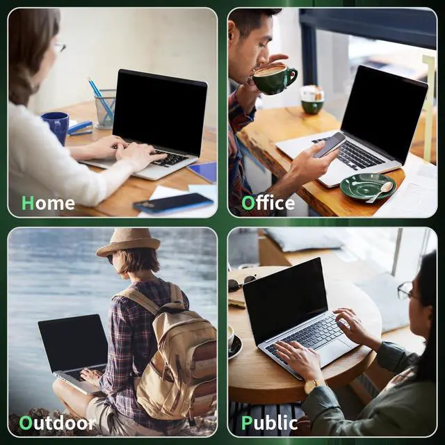 Alt view image 7 of 7 - Laptop Privacy Screen 14 Inch, Laptop Screen Privacy Shield 16:9 Aspect Ratio Anti-Glare Blue Light Computer Monitor Protector,Removable 14in Filter for Lenovo HP Asus Thinkpad Envy Xps(12.2" x 6.9")