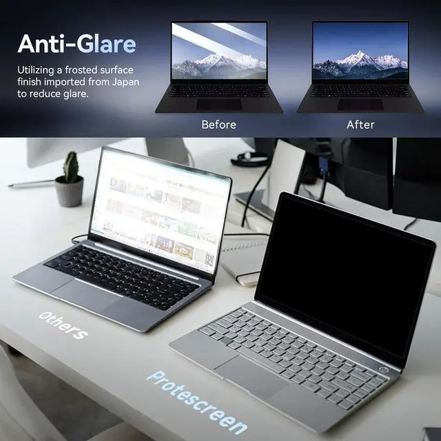 Alt view image 4 of 7 - Laptop Privacy Screen 15.6 Inch Compatible with HP/Dell/Acer/Samsung/Asus/Lenovo/Toshiba,16:9 Aspect Removable Anti Glare Blue Light Filter Protector, 15.6 in Laptop Privacy Screen Shield