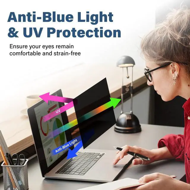 Alt view image 6 of 7 - Magnetic Privacy Screen Filter for MacBook Air 15 inch (2023-2025, M2, M3, M4), Easy On/Off Anti-Blue Light Privacy Screen Protector, Compatible with MacBook Air 15.3 inch