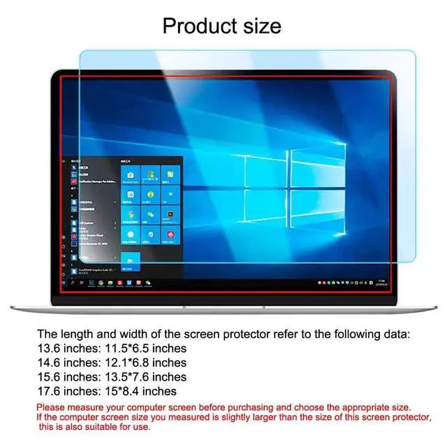 Alt view image 7 of 7 - 15.6 Inch Anti Blue Light Laptop Screen Protector,Eye Protection Anti Glare Anti Scratch Computer Screen Cover for Lenovo Hp Dell Acer Asus Samsung 15.6" Laptop with 16:9 Aspect Ratio (15.6 Inch)